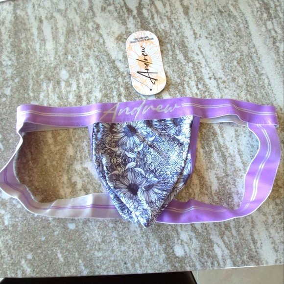 Andrew Christian Men's Botanical ECO Sunflower Jockstrap Underwear New Size L - Picture 1 of 3